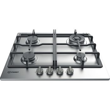 Indesit THP 641 W/IX/I - Stainless Steel 4 Burner Gas Hob