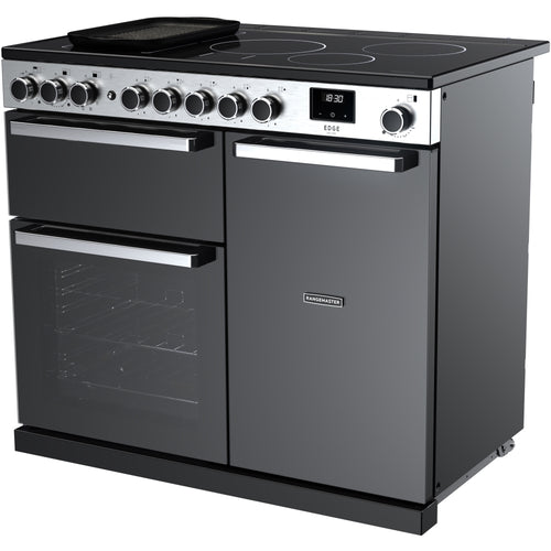 Rangemaster EDDL100EIGBLK/CM1 Edge Deluxe 100cm Induction Black Glass/Chrome