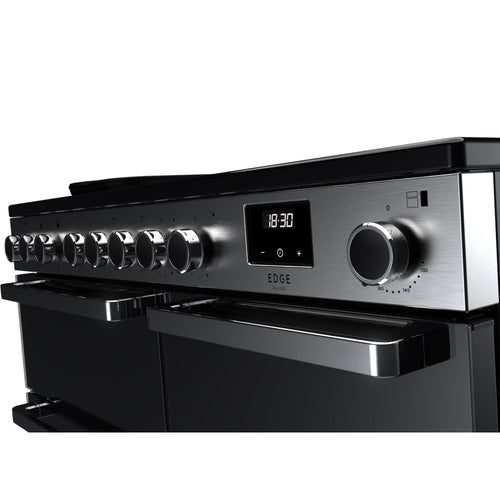 Rangemaster EDDL100EIGBLK/CM1 Edge Deluxe 100cm Induction Black Glass/Chrome