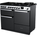 Rangemaster EDDLO110DFGBLK/CM1 Edge Deluxe 110cm Dual Fuel Black Glass/Chrome