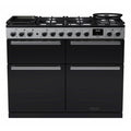 Rangemaster EDDLB110DFGBLK/CM1 Edge Deluxe 110cm BC Dual Fuel Black Glass/Chrome