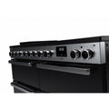Rangemaster EDDLB110EIGBLK/CM1 Edge Deluxe 110cm BC Induction Black Glass/Chrome