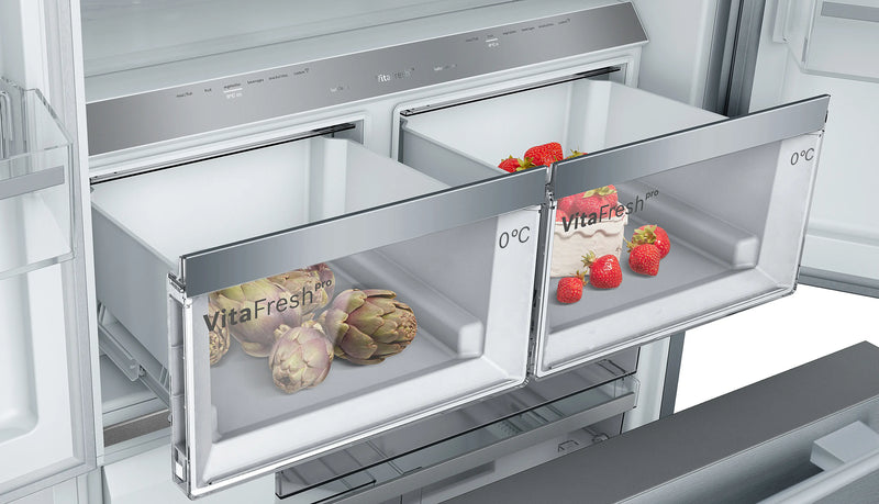Bosch Series 8 KFF96PIEP - Stainless steel Side by Side Frost Free Fridge Freezer - E energy