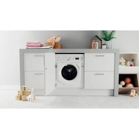 Indesit BI WDIL 75148 UK - White Integrated 7KG/5KG Washer Dryer - 1400 RPM - E energy
