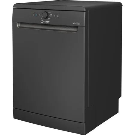 Indesit D2F HK26 B UK - Black Freestanding Dishwasher - E energy