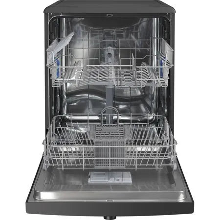 Indesit D2F HK26 B UK - Black Freestanding Dishwasher - E energy