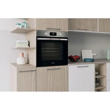 Indesit IO 253 X UK - Stainless Steel Single Oven - 66L - A Energy