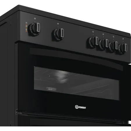 Indesit ITE6VMB - Black Electric Cooker - 60cm Ceramic Hob - A Rated