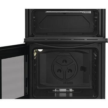 Indesit ITG6GB - Black Gas Twin Cooker - 60cm - A+ Energy