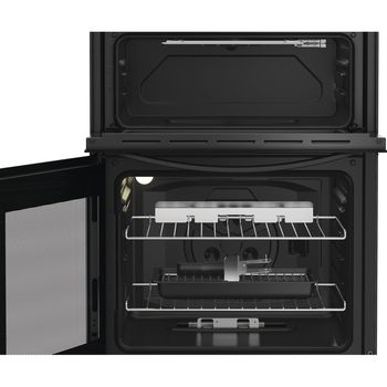 Indesit ITG6GB - Black Gas Twin Cooker - 60cm - A+ Energy