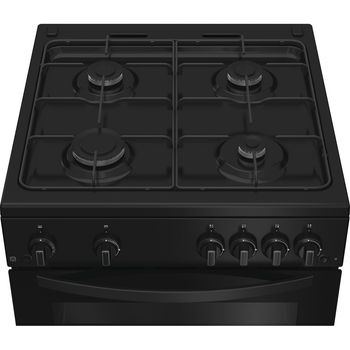 Indesit ITG6GB - Black Gas Twin Cooker - 60cm - A+ Energy