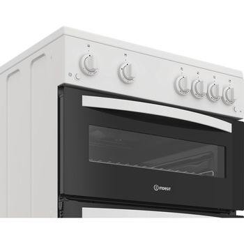 Indesit IDG6GW - White 60cm Gas Double Cooker - A+ Energy
