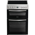 Indesit IDE6VDCS1 - Silver Electric Double Cooker - 60cm Ceramic Hob - A Energy