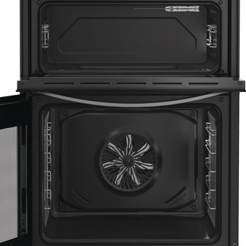 Indesit IDE6VDCS1 - Silver Electric Double Cooker - 60cm Ceramic Hob - A Energy