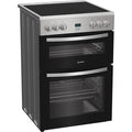 Indesit IDE6VDCS1 - Silver Electric Double Cooker - 60cm Ceramic Hob - A Energy
