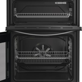 Indesit IDE6VDCS1 - Silver Electric Double Cooker - 60cm Ceramic Hob - A Energy