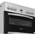 Indesit IDE6VDCS1 - Silver Electric Double Cooker - 60cm Ceramic Hob - A Energy