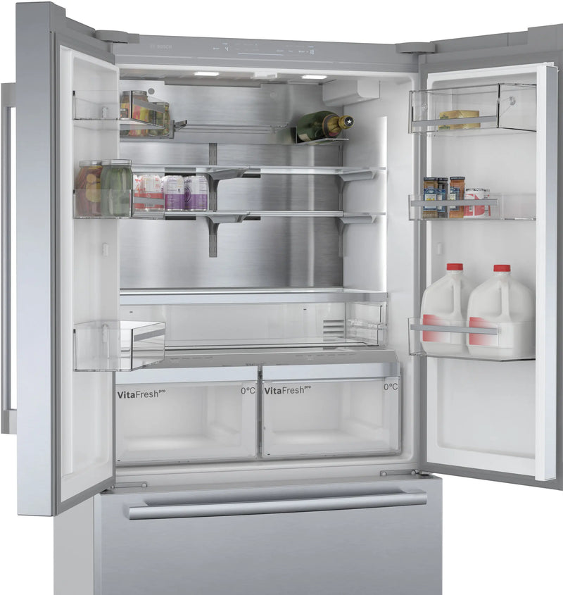 Bosch Series 8 KFF96PIEP - Stainless steel Side by Side Frost Free Fridge Freezer - E energy