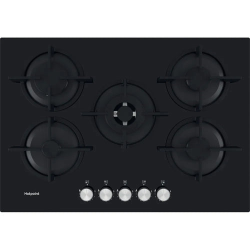 Hotpoint HGS 72S BK - Black 5 Zone Gas Hob