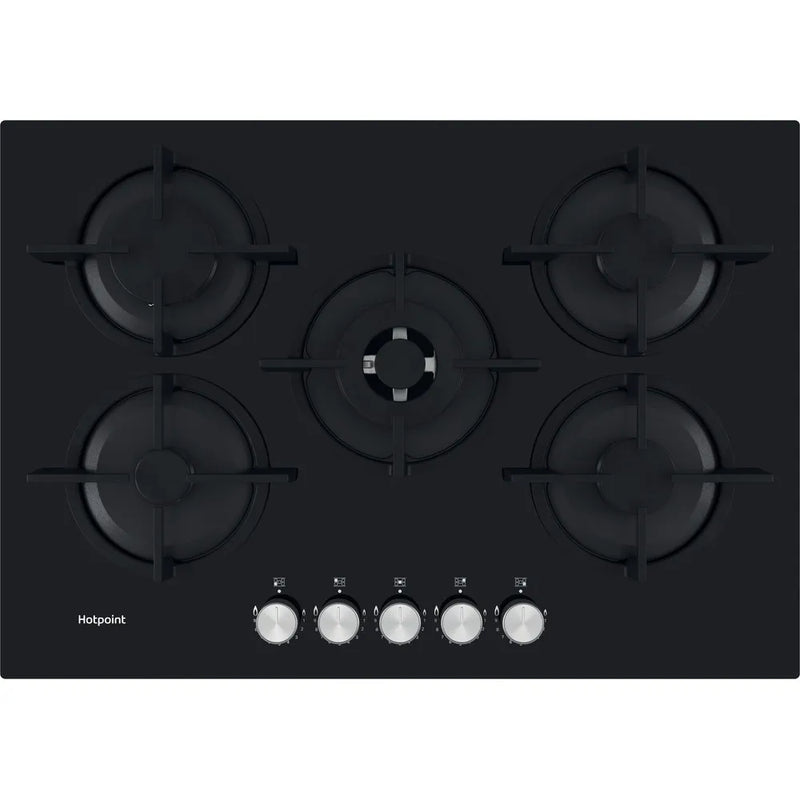 Hotpoint HGS 72S BK - Black 5 Zone Gas Hob