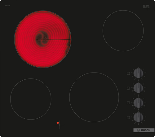 Bosch Series 2 PKE611CA3E - Black 4 Zone Ceramic Hob