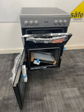 Indesit IDE6VDCS1 - Silver Electric Double Cooker - 60cm Ceramic Hob - A Energy - Unboxed