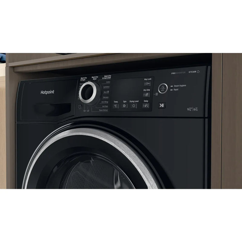 Hotpoint NDB 9635 BS UK - Black 9KG/6KG Washer Dryer - 1400 RPM - D energy