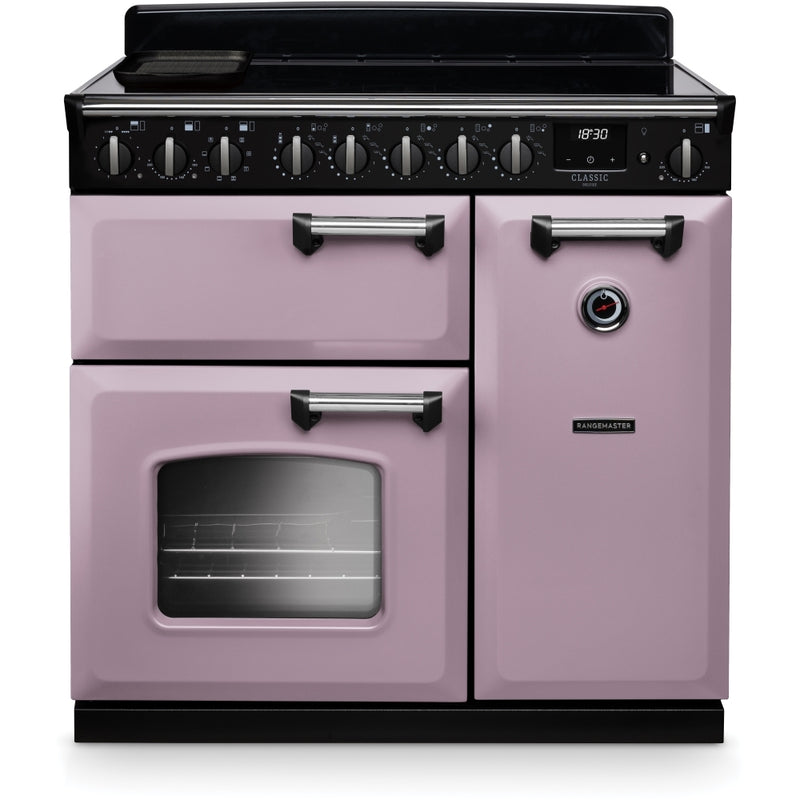 Rangemaster CLDL90EIPHTH/CM1 - Heather/Chrome 90cm Range Cooker - Induction - A Energy Rating