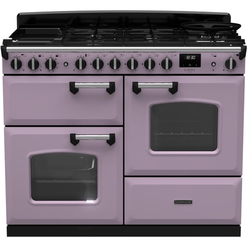 Rangemaster CLDLO110DFPHTH/CM1 - Classic Deluxe 110cm Dual Fuel Range Cooker - Chrome Trim