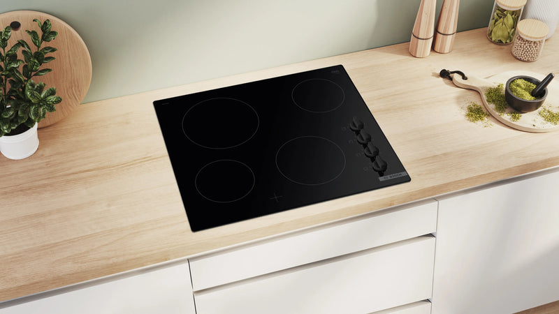 Bosch Series 2 PKE611CA3E - Black 4 Zone Ceramic Hob
