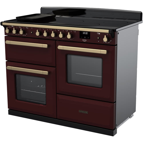 Rangemaster ESDLO110EIPBOR/AB1 Estel Deluxe 110cm Induction Bordeaux/Antique Brass