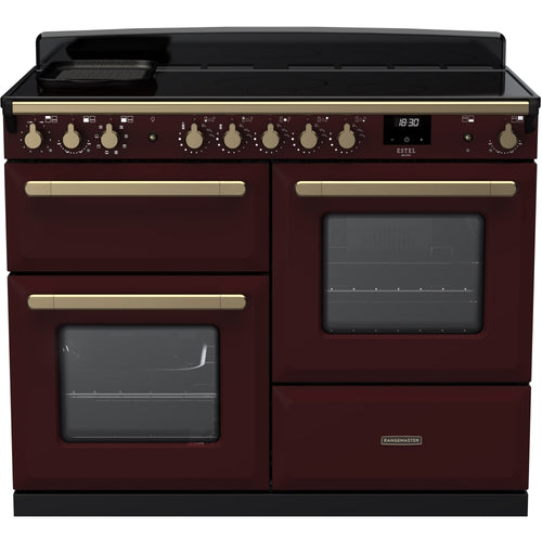 Rangemaster ESDLO110EIPBOR/AB1 Estel Deluxe 110cm Induction Bordeaux/Antique Brass