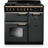 Rangemaster CLDL90DFPSLT/AB1 - Slate/Antique Brass Range Cooker - Dual Fuel - A energy