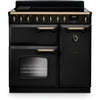 Rangemaster Classic Deluxe - Charcoal Black / Antique Brass Range Cooker - 90cm Induction - A Energy