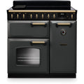 Rangemaster CLDL90EIPSLT/AB1 - Slate/Antique Brass 90cm Range Cooker - Induction - A Rated