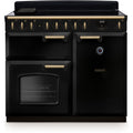 Rangemaster CLDL100EIPGBL/AB1 - Black/Antique Brass Range Cooker - 80L Multifunction Oven - A Energy Rating