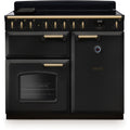 Rangemaster CLDL100EIPCBL/AB1 - Charcoal Black/Antique Brass Range Cooker - 100cm Induction - A Energy