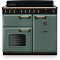 Rangemaster CLDL100EIPMGR/AB1 - Green/Antique Brass 100cm Range Cooker - Induction - A energy