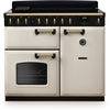 Rangemaster CLDL100EIPPCR/AB1 - Pale Cream/Antique Brass 100cm Range Cooker - Induction Hob - A energy
