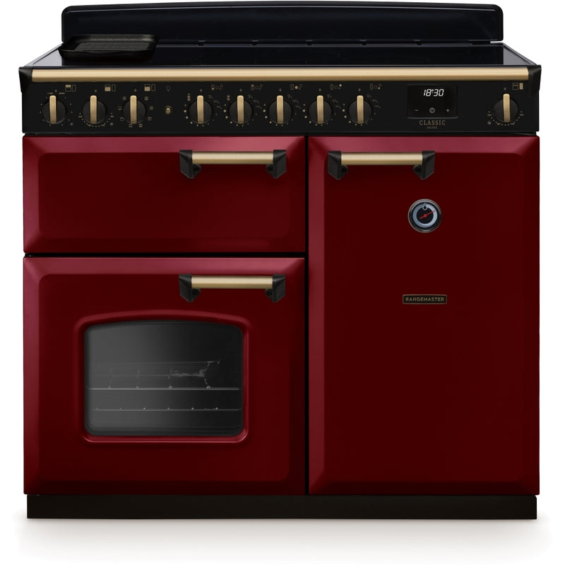 Rangemaster Classic Deluxe CLDL100EIPBOR/AB1 - Bordeaux 100cm Range Cooker - Induction Hob - A Energy