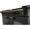 Rangemaster CLDLO110DFPCBL/AB1 - Charcoal Black/Antique Brass Range Cooker - 80L Dual Ovens - A Rated