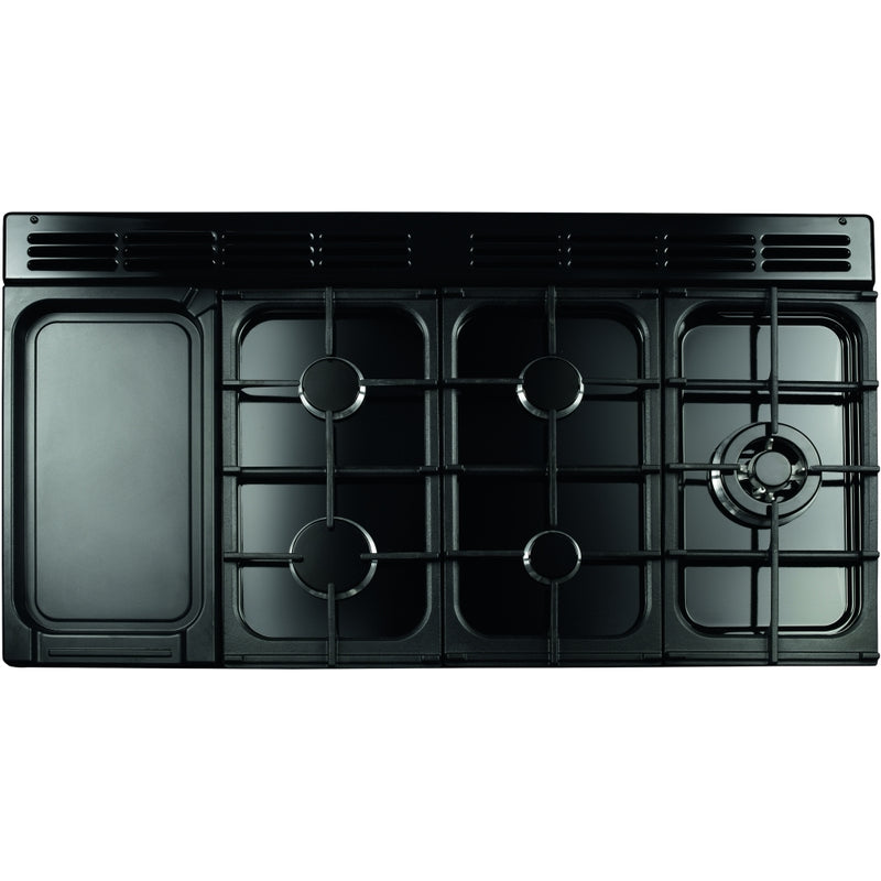 Rangemaster CLDLO110DFPSLT/AB1 - Slate/Antique Brass 110cm Range Cooker - Dual Fuel - A Energy