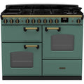 Rangemaster CLDLO110DFPMGR/AB1 - Charcoal Black 110cm Range Cooker - Dual Fuel - Classic Deluxe
