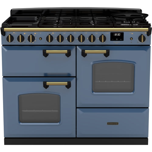 Rangemaster CLDLO110DFPSTB/AB1 - Slate Black Dual Fuel Range Cooker - 110cm - 5 Year Warranty