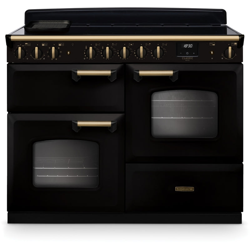 Rangemaster CLDLO110EIPGBL/AB1 - Black 110cm Dual Fuel Range Cooker - A Energy