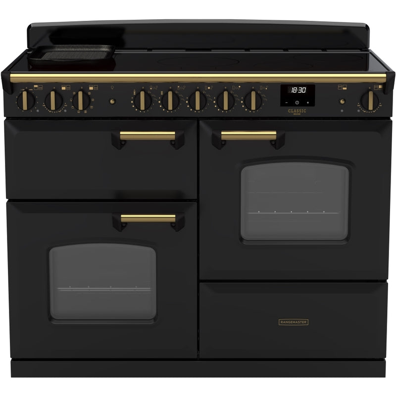 Rangemaster CLDLO110EIPCBL/AB1 - Black 110cm Dual Fuel Range Cooker - 5 Zones - A Energy