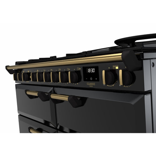 Rangemaster CLDLB110DFPCBL/AB1 - Black Dual Fuel Range Cooker - 7 Cooking Zones - A Rated