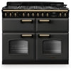 Rangemaster CLDLB110DFPSLT/AB1 - Slate/Antique Brass 110cm Range Cooker - Dual Fuel - A Energy