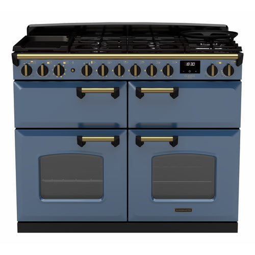 Rangemaster CLDLB110DFPSTB/AB1 - Black 110cm Dual Fuel Range Cooker - Multifunction Oven