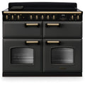 Rangemaster CLDLB110EIPSLT/AB1 - Slate/Antique Brass Range Cooker - 110cm Induction - A Energy